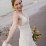 beautiful bride in costa rica beach wedding